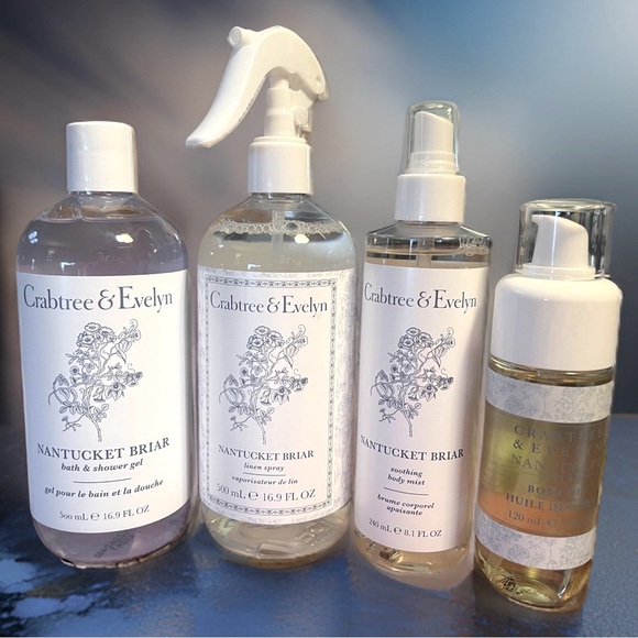 Crabtree & Evelyn Nantucket Briar Other - Crabtree & Evelyn NWT Nantucket Briar Linen Spray & Body Oil & Mist & Bath Gel
